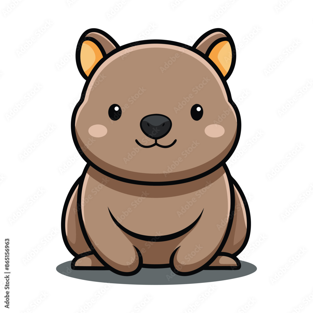 Cute Wombat Cartoon Vector Icon Illustration. Cute Wombat Cartoon Vector Icon Illustration.