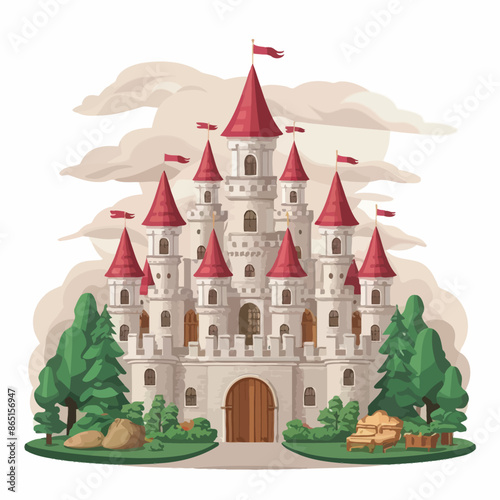 classic castle background with all the luxury