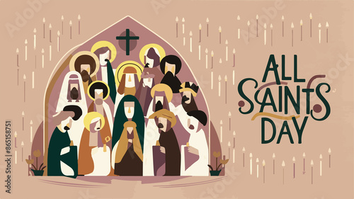 all saint's day modern abstract poster