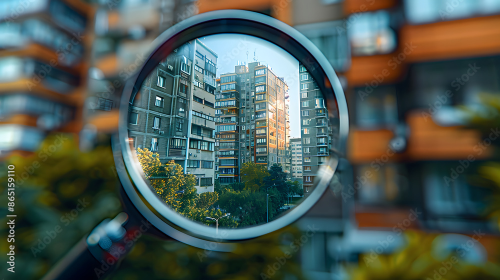 Searching for an apartment in a residential building Through Magnifying Glass