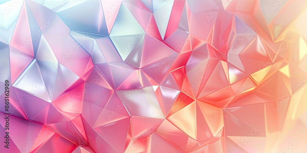 Abstract geometric background with a pastel gradient of pink, purple, and blue hues. The intricate, faceted pattern creates a modern and futuristic feel. Ideal for technology or digital art themes. Abstract geometric background with a pastel gradient of pink, purple, and blue hues. The intricate, faceted pattern creates a modern and futuristic feel. Ideal for technology or digital art themes.