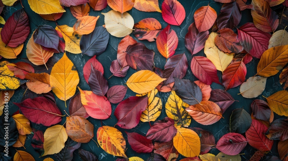 Diverse mix of colorful autumn leaves Diverse mix of colorful autumn leaves