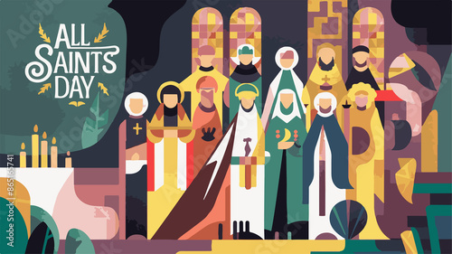 all saint's day modern abstract poster
