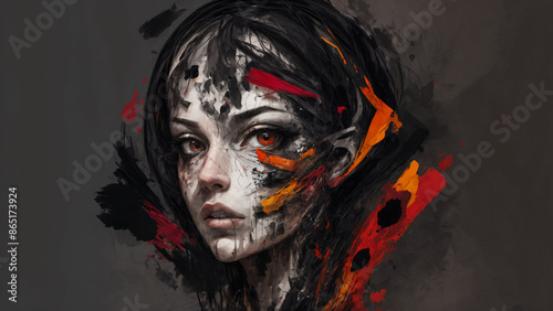Obraz w ramie abstract art