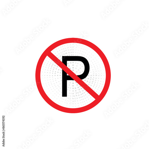 no parking sign information vector	
