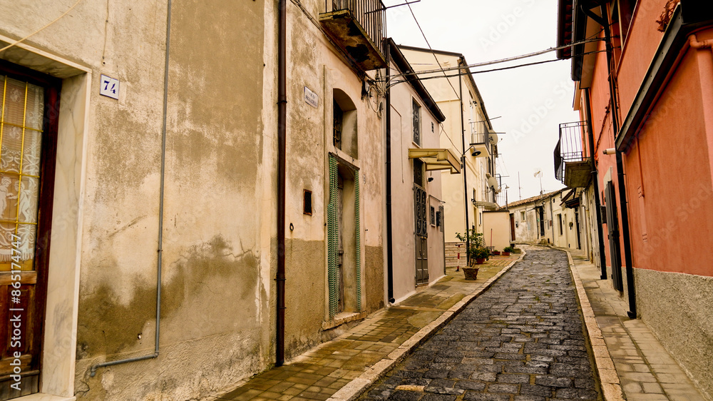 Fototapeta premium Melfi, borgo e castello medievali in provincia di Potenza, Basilicata. Italy