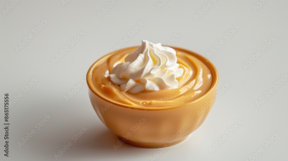 Indulgent Butterscotch Pudding in a Creamy Bowl Indulgent Butterscotch Pudding in a Creamy Bowl