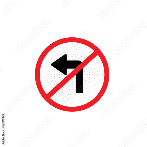 turn left sign information vector	
