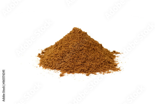 indian garam masala spices powder for vegetarian or non vegetarian cooking isolated on white background
