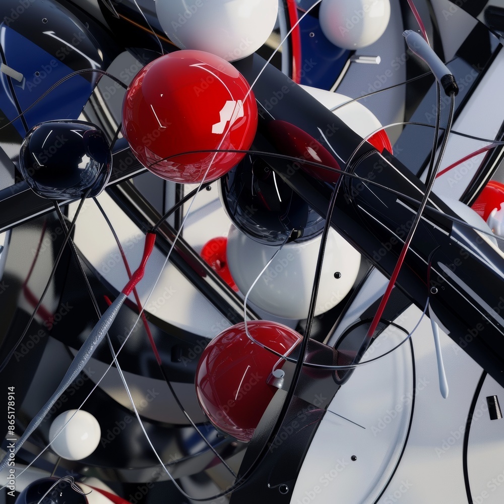 Obraz premium abstract image, Bauhaus style, 3D 