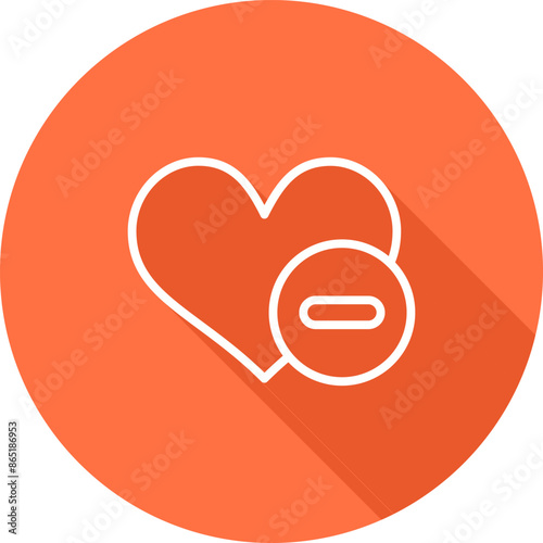 Negative Love Vector Icon