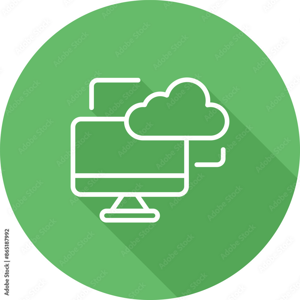 Cloud Monitoring Vector Icon Cloud Monitoring Vector Icon