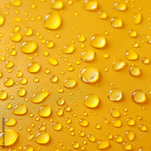 Water droplets on yellow cover background wallpaper photo