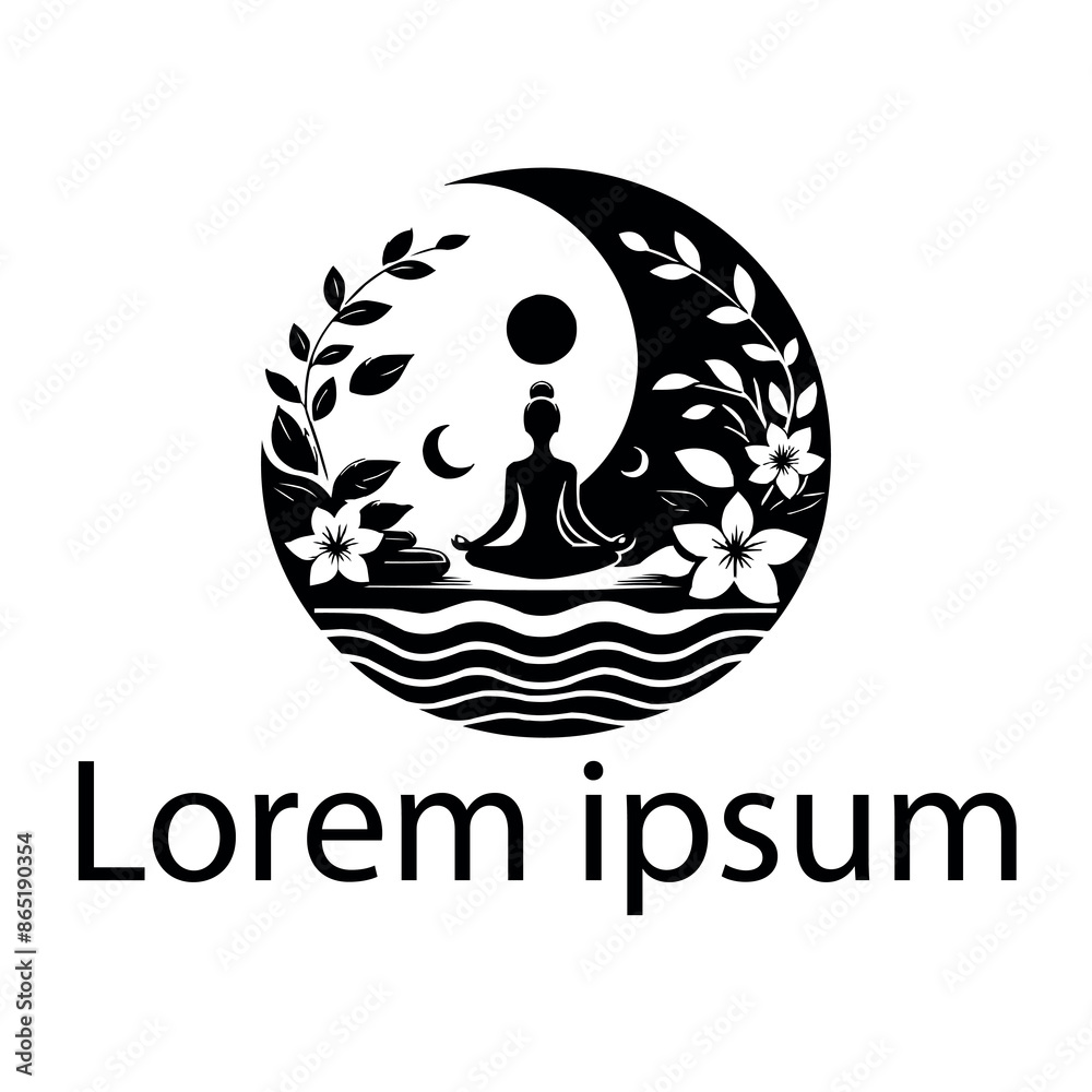 A black spa  logo on white simple background