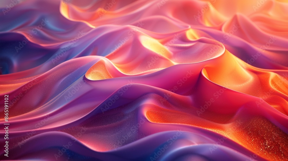 Obraz premium Abstract white flowing waves