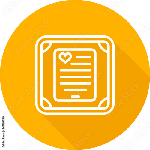 Love poem in a frame Vector Icon