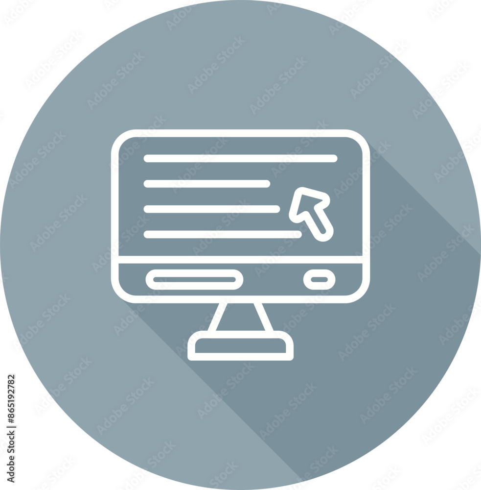 Desktop Computer Vector Icon Desktop Computer Vector Icon