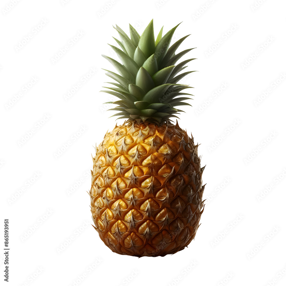 Ripe pineapple isolated on transparent background Ripe pineapple isolated on transparent background