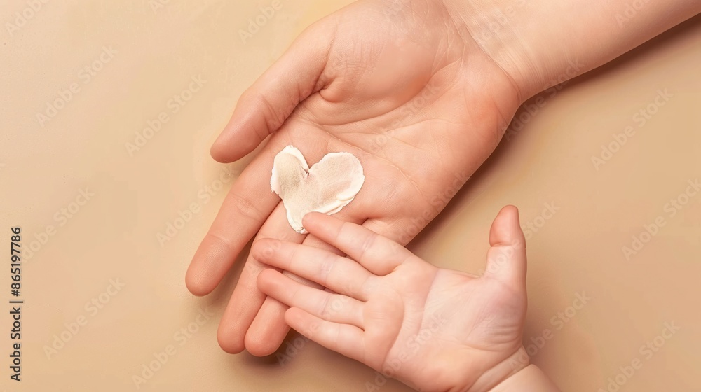 a heart painted on the palm of your hand a heart painted on the palm of your hand