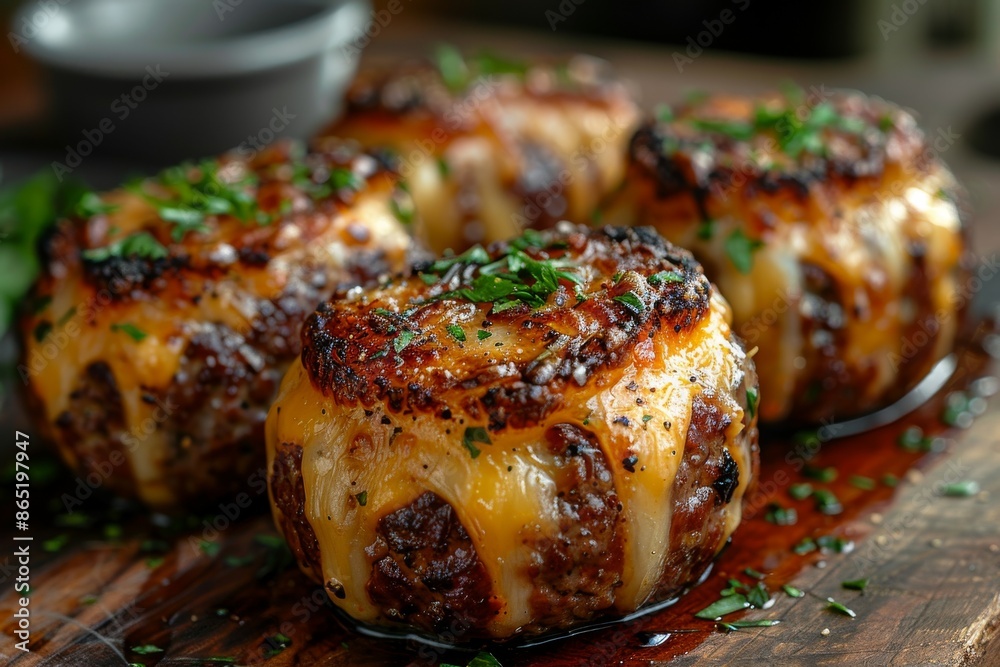 Stuffed Meatloaf Bites with a Cheesy Surprise