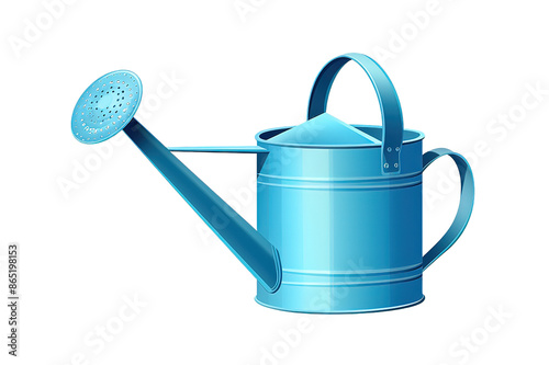 Watering can isolated on a transparent background. 3d render concept of gardening equipment tools for farm and harvesting