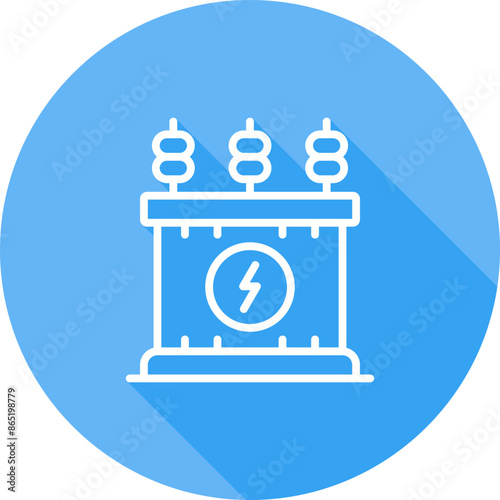 Power Transformer Vector Icon