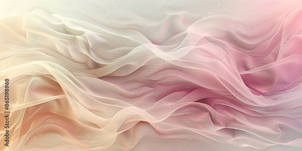 A calming abstract image of delicate, flowing fabric with a blend of soft colors, capturing a peaceful and ethereal atmosphere. A calming abstract image of delicate, flowing fabric with a blend of soft colors, capturing a peaceful and ethereal atmosphere.