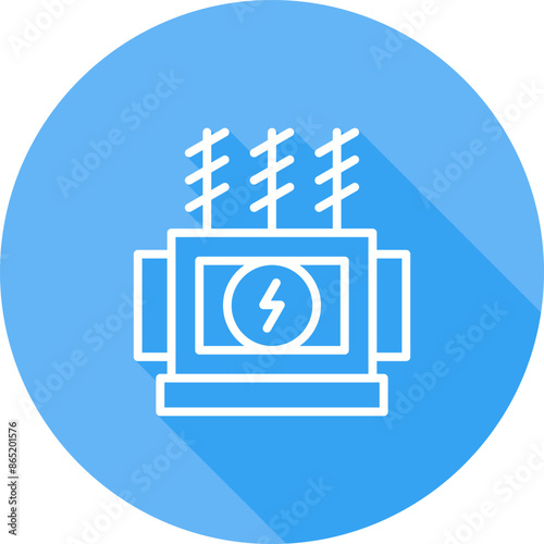 Power Transformer Vector Icon