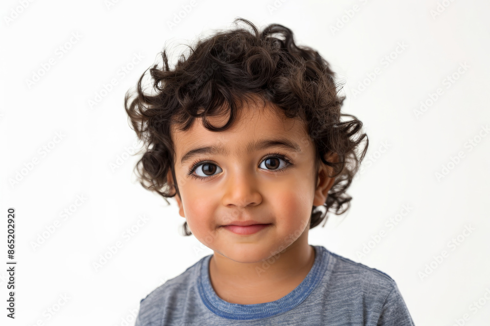 Lovely Arabian preschool-aged boy with a poised expression, looking at the camera, isolated on white background. Lovely Arabian preschool-aged boy with a poised expression, looking at the camera, isolated on white background.