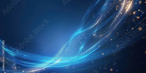 Abstract Blue and Gold Swirling Design © Planetz