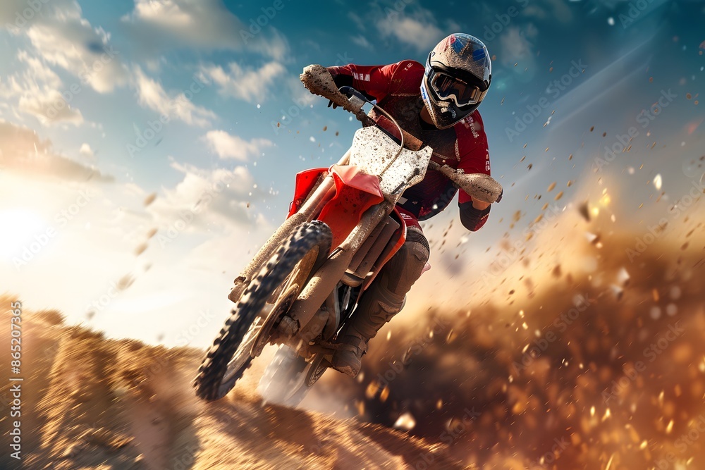 Motor cross in action Motor cross in action