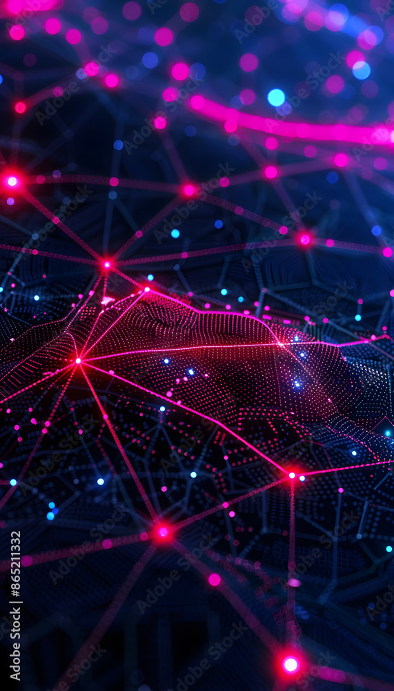 Obraz premium Technology Network Background