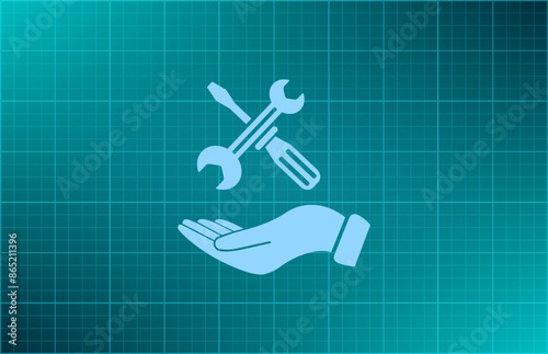 Vector illustration blue background