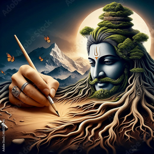 Lord Mahadev, Shiv creative image background photo