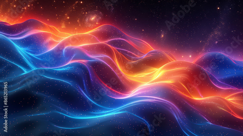 Vibrant Galactic Swirl Illustration