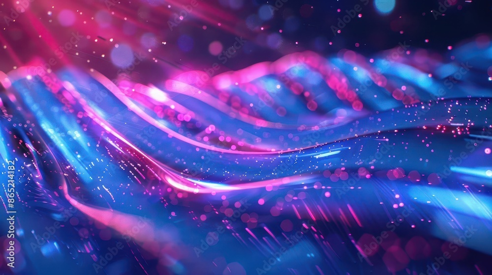 futuristic abstract background with glowing neon pink and blue highspeed waves and bokeh lights digital illustration futuristic abstract background with glowing neon pink and blue highspeed waves and bokeh lights digital illustration