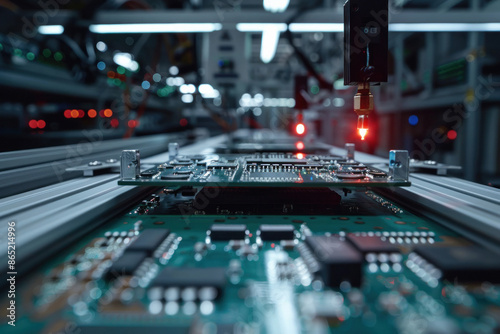 Wallpaper Mural Circuit board on electronics manufacturing assembly line Torontodigital.ca