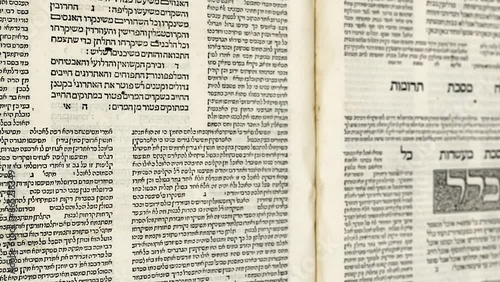 Jewish Talmud. Animation of Jewish religious law document