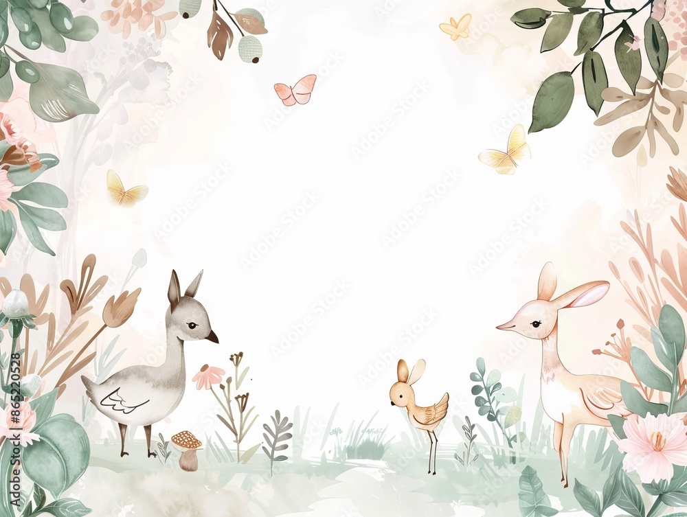 Soft nature invitation template Soft nature invitation template