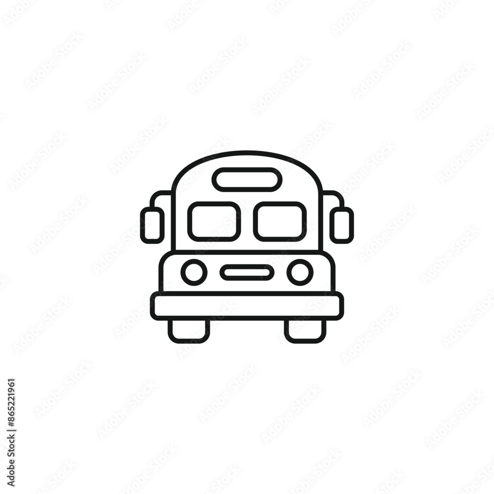 School bus icon vector. EPS 10 editable vector School bus icon vector. EPS 10 editable vector