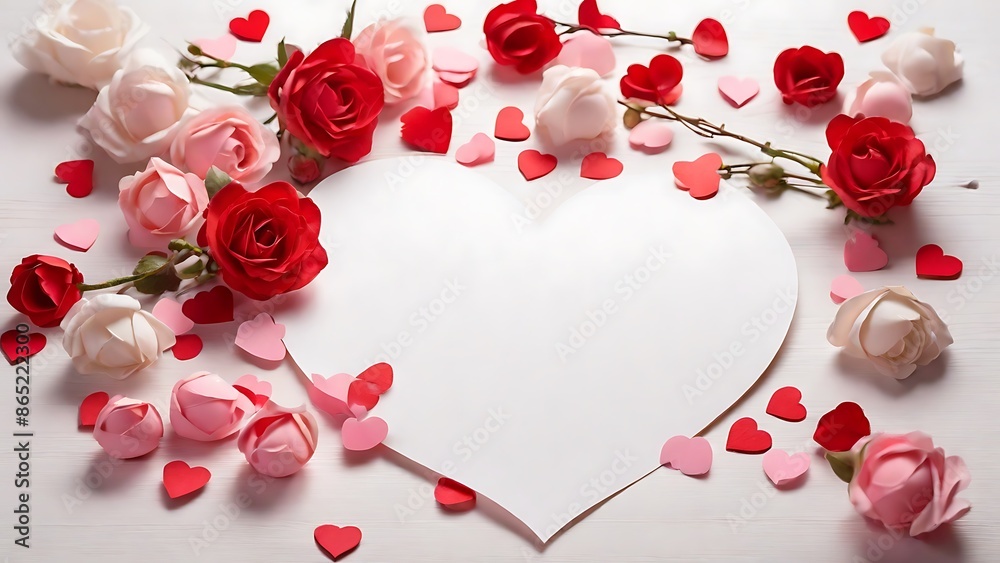 empty heart with decorations , valentines , romantic empty heart with decorations , valentines , romantic