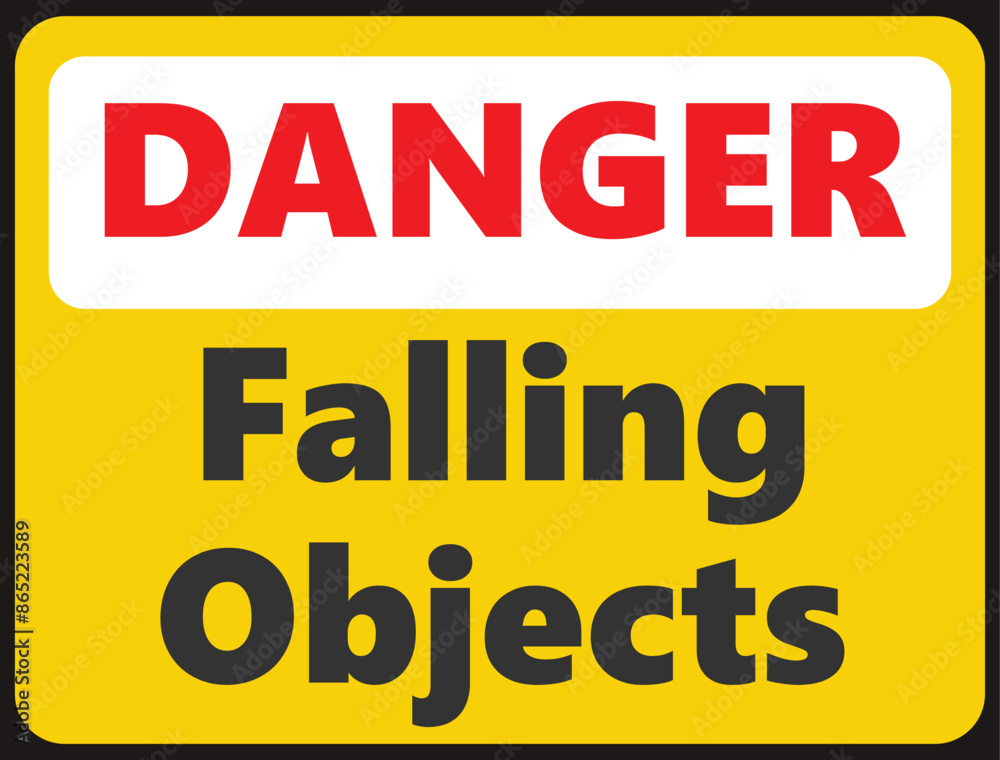 DANGER Falling Objects safety signage in vector illustration DANGER Falling Objects safety signage in vector illustration