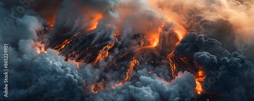 Turbulent Erupting Volcano ...