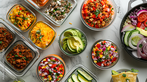 Versatile Taco-Inspired Meals: A Visual Feast of Prep Ideas