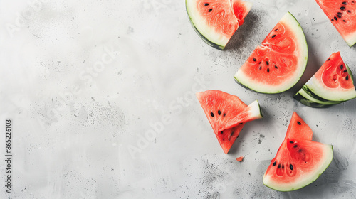 Vibrant Watermelon Slices: A Refreshing Sight