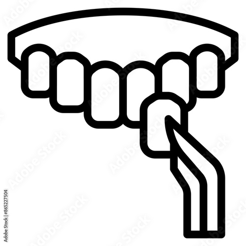 denture dental care icon vector. 