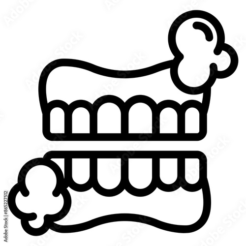 denture dental care icon vector. 