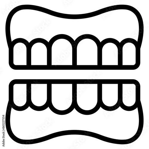 denture dental care icon vector. 
