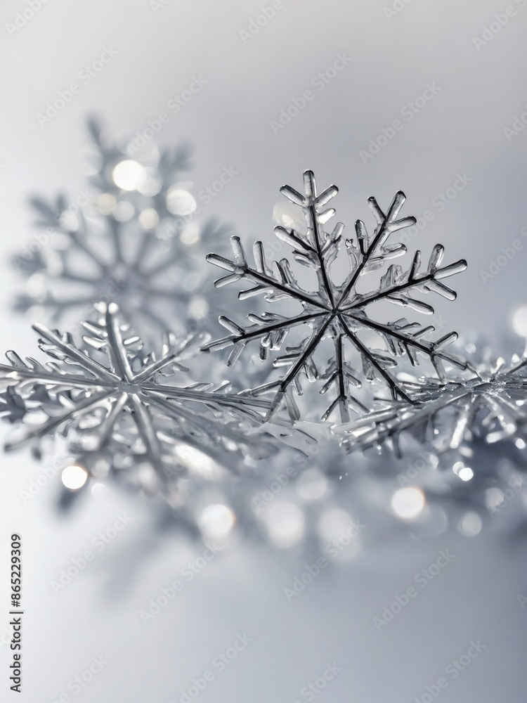 Snowflakes isolated on white background close-up Snowflakes isolated on white background close-up