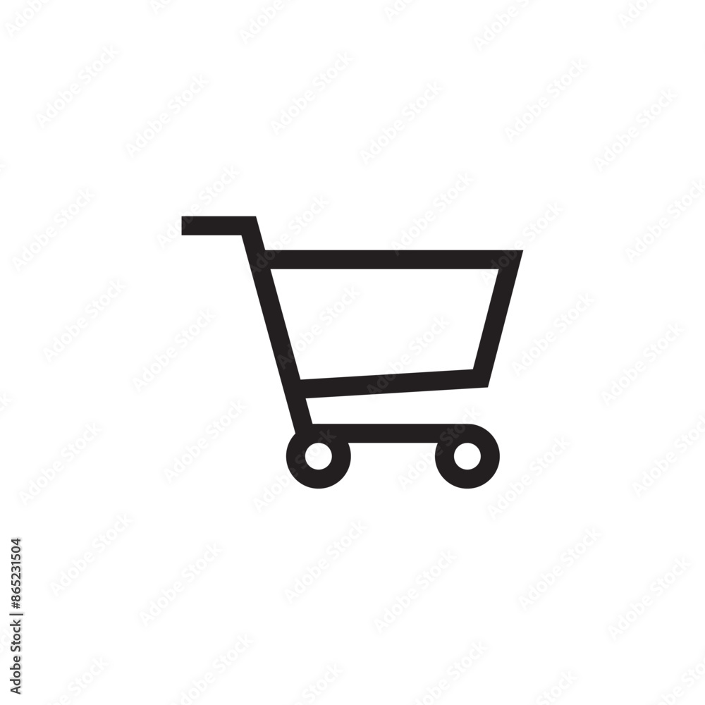 Shopping cart icon vector. Simple cart sign Shopping cart icon vector. Simple cart sign